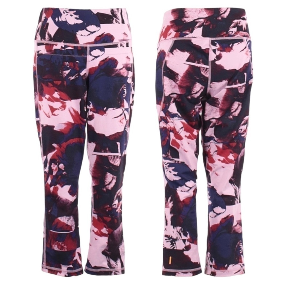 Lucy Abstract Studio Hatha Yoga Crop Leggings Size S